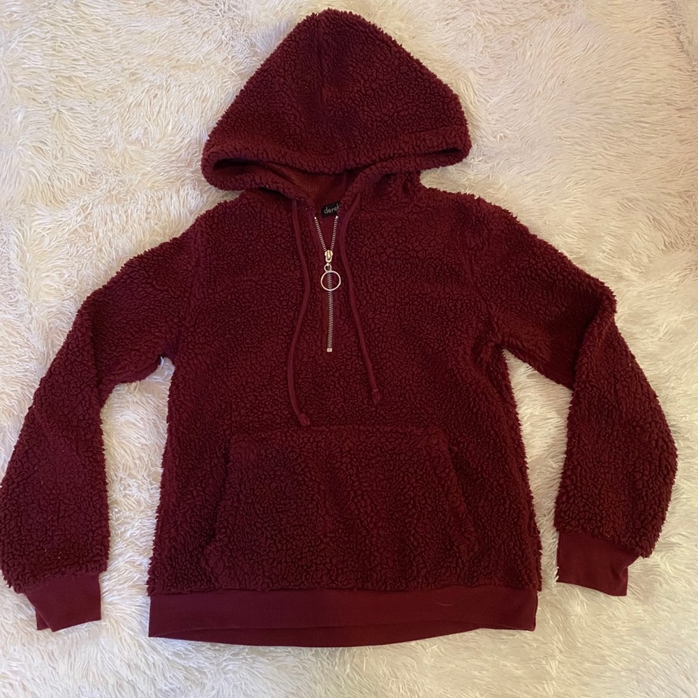 Fuzzy Quarter Zip Pullover